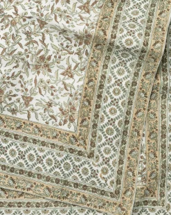 Estelle Block Print Tablecloth|Renuka Inc.