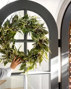 Faux Wild Grass & Eucalyptus Wreath|RAZ Imports