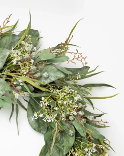Faux Wild Grass & Eucalyptus Wreath|RAZ Imports