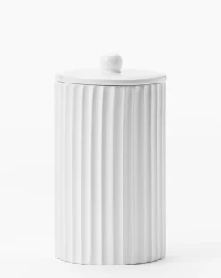 Fluted Lidded Bathroom Canister|Makerspalm Clearance