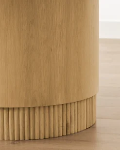 Gilroy Round Oak Dining Table|Makerspalm Outlet