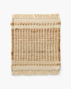Girona Cream Handwoven Jute Rug Swatch|Raj Hot