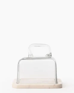 Glass & Marble Cloche|Creative Co-op