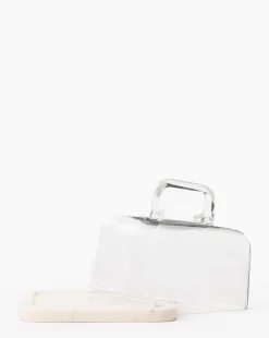 Glass & Marble Cloche|Creative Co-op