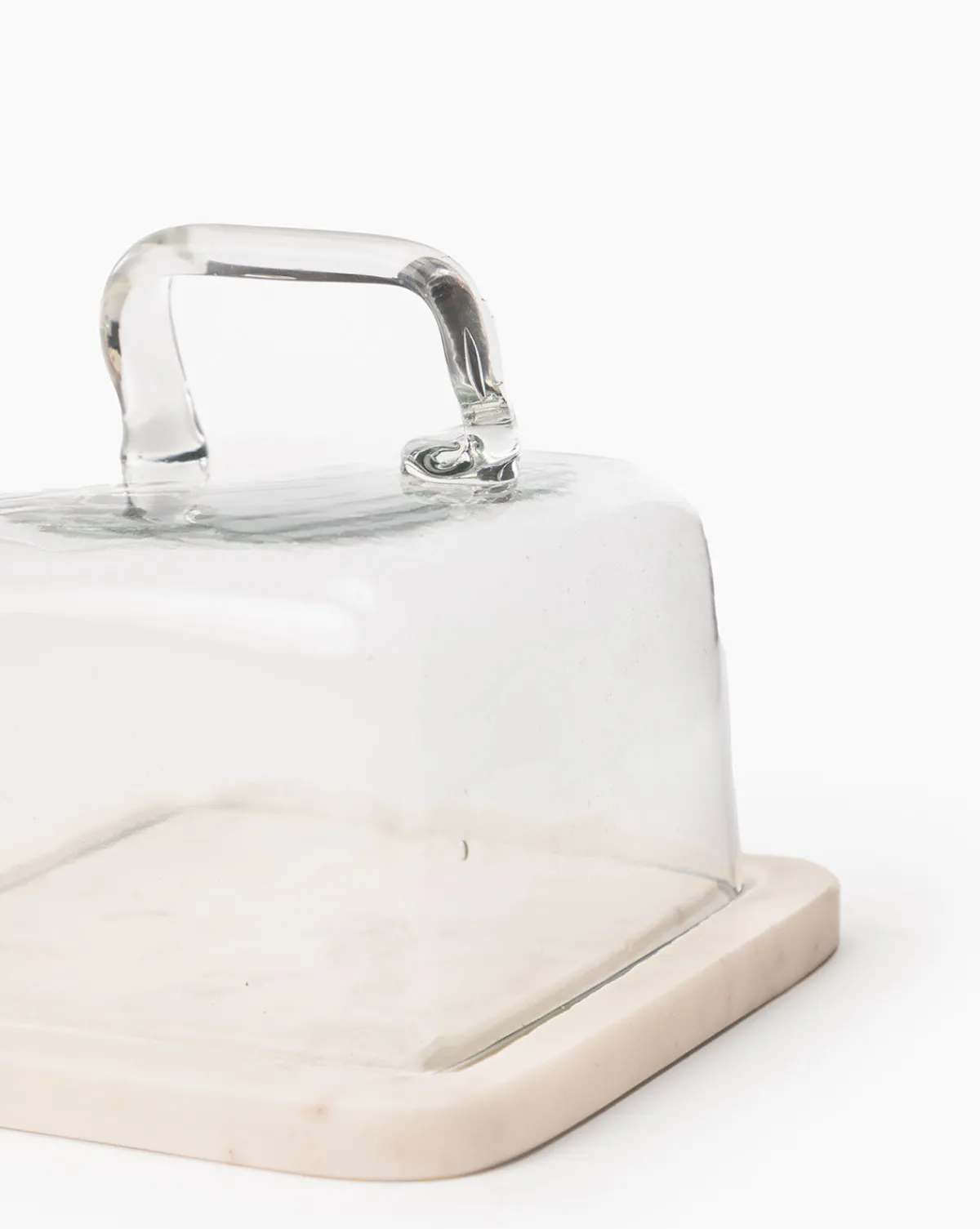 Glass & Marble Cloche|Creative Co-op