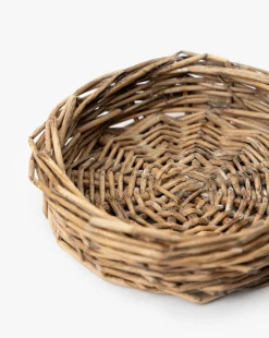 Glass Cloche with Woven Base|Creative Co-op Outlet