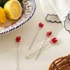 Glass Lobster Claw Picks (Set of 4)|Creative Co-op New