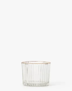 Gold Rimmed Glass Votive|Accent Decor Discount