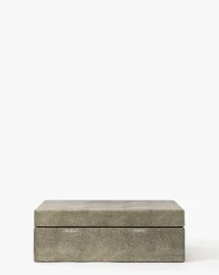 Gregory Shagreen Leather Box|Zodax
