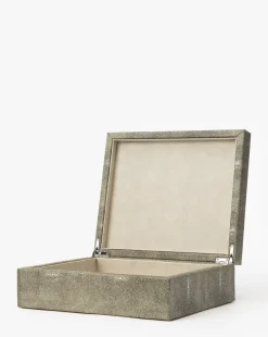 Gregory Shagreen Leather Box|Zodax