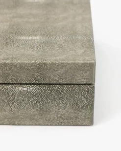 Gregory Shagreen Leather Box|Zodax