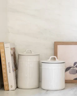 Handled Ceramic Canister|Highland New