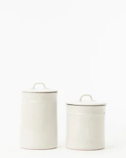 Handled Ceramic Canister|Highland New