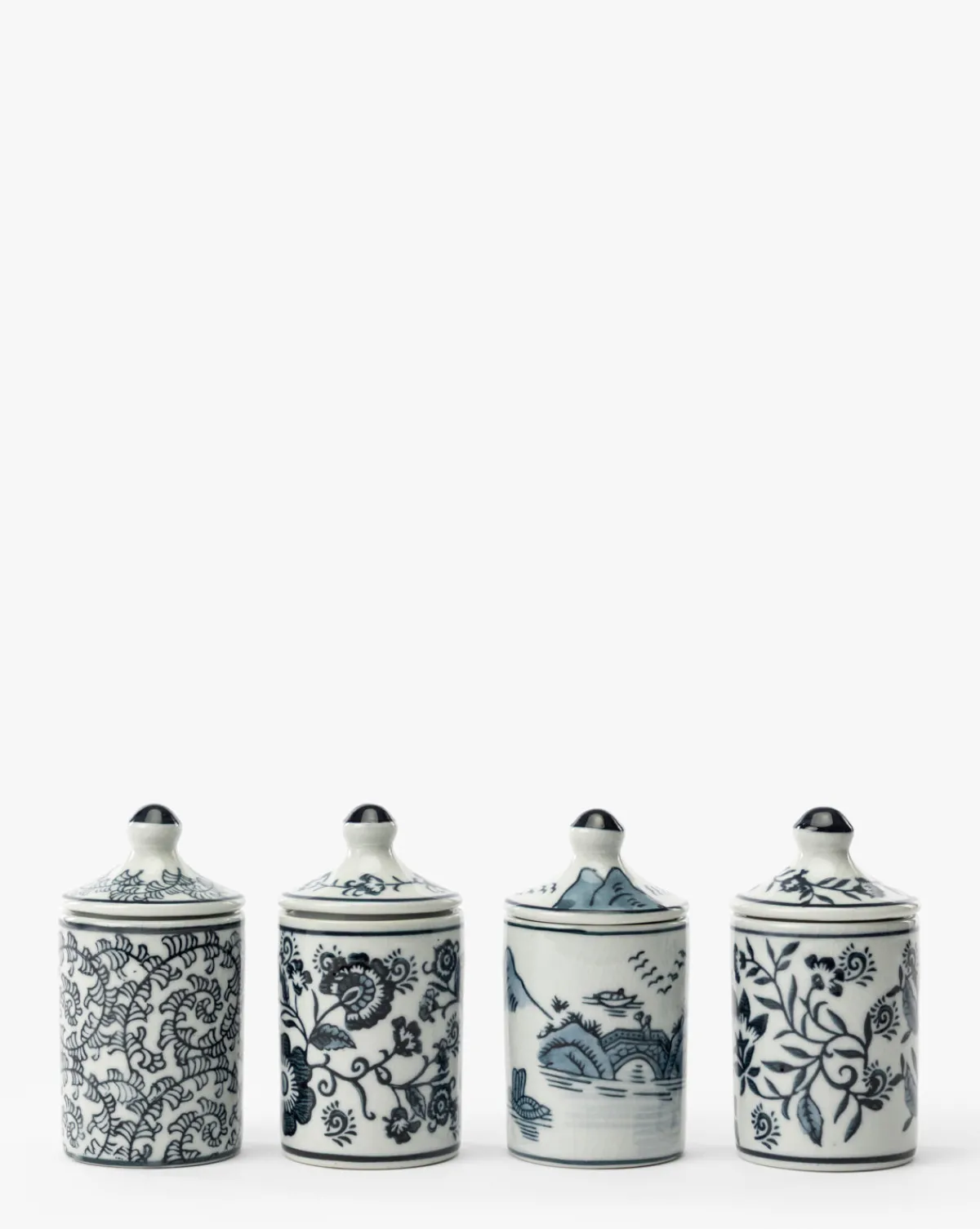 Hand-Painted Spice Jars (Set of 4)|Creative Co-op Online