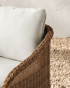 Haviland Outdoor Dining Chair with Perennials Taupe Stripe|Makerspalm Hot