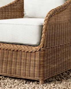 Haviland Outdoor Dining Chair with Perennials Taupe Stripe|Makerspalm Hot