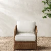 Haviland Outdoor Lounge Chair with Perennials Taupe Stripe|Makerspalm