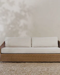 Haviland Outdoor Sofa with Perennials Taupe Stripe 88