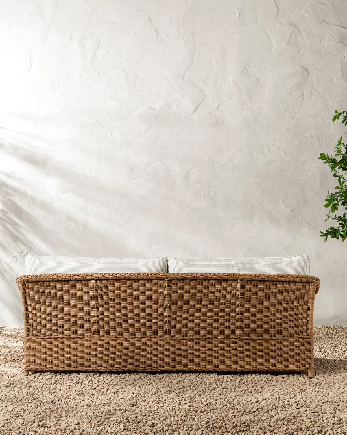 Haviland Outdoor Sofa with Perennials Taupe Stripe 88"|Makerspalm Clearance