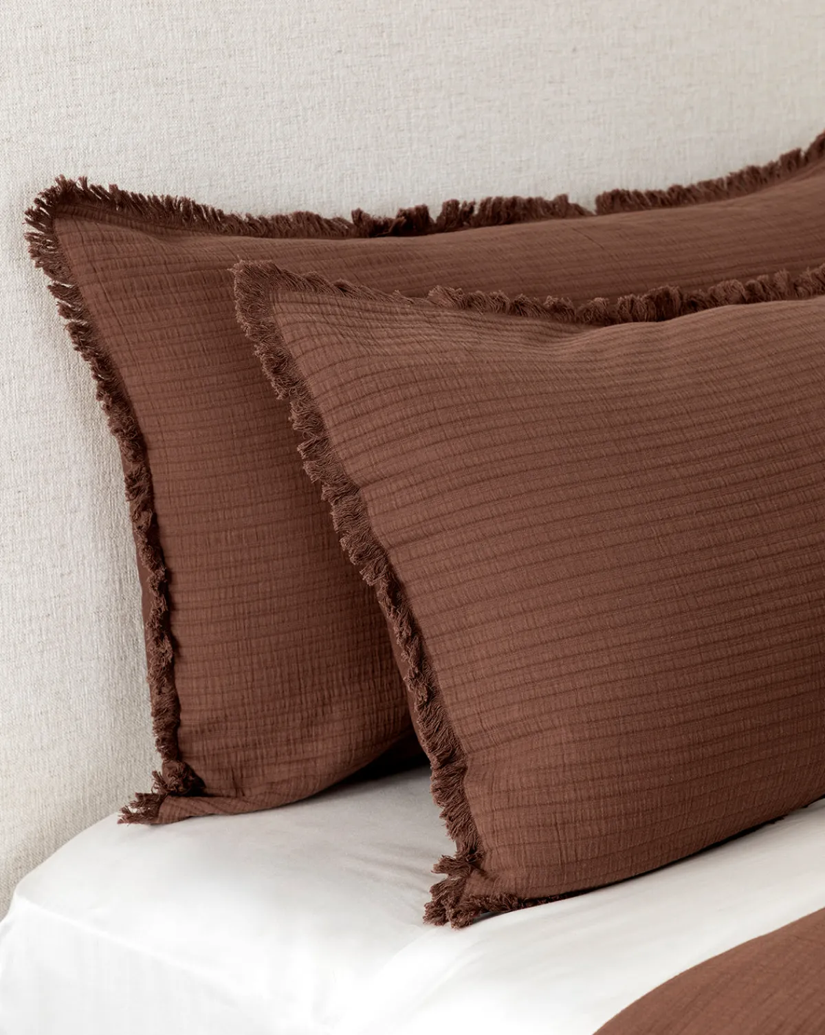 Hendricks Chocolate Cotton Shams (Set of 2)|AAN Clothing New