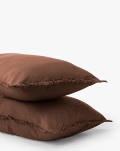 Hendricks Chocolate Cotton Shams (Set of 2)|AAN Clothing New