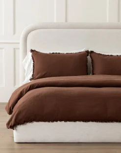 Hendricks Chocolate Cotton Duvet Cover|AAN Clothing Sale