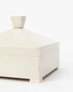 Ivory Lidded Box|Creative Co-op Hot