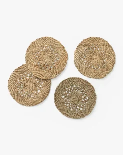 Joanie Woven Coasters (Set of 4)|PT. Casa Mia Internasional Hot