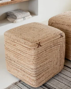 Kelvin Woven Ottoman|Credence Hot