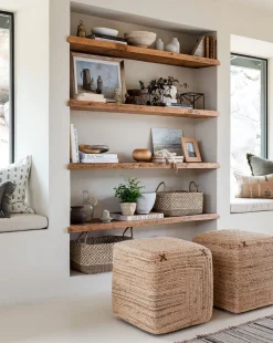 Kelvin Woven Ottoman|Credence Hot