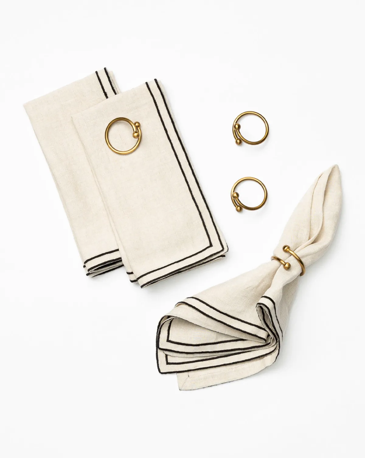 Kinne Metal Napkin Rings (Set of 4)|Venus Aqil New
