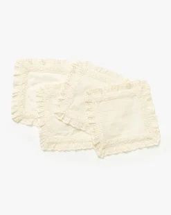 Lace Trim Cocktail Napkins (Set of 4)|Mega Vick Wear Hot