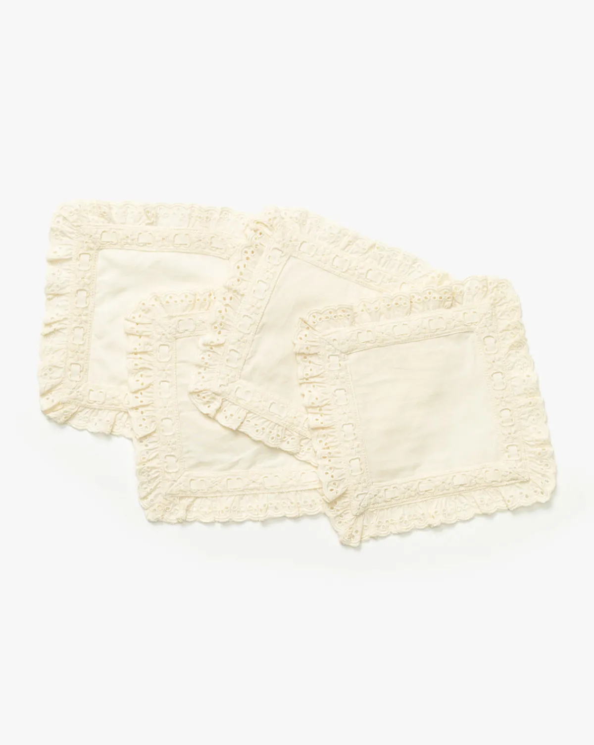 Lace Trim Cocktail Napkins (Set of 4)|Mega Vick Wear Hot
