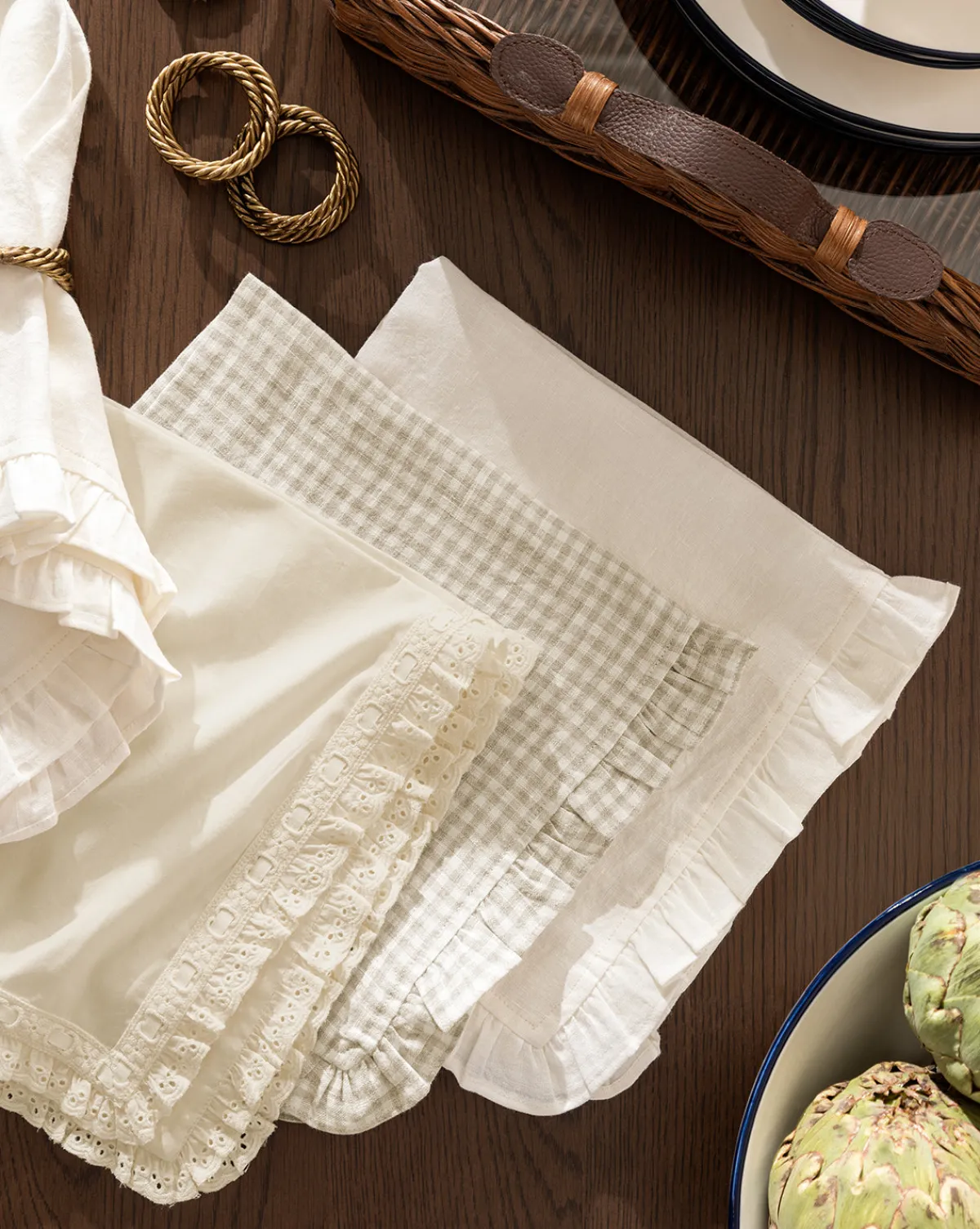 Lace Trim Napkins (Set of 4)|Mega Vick Wear Sale