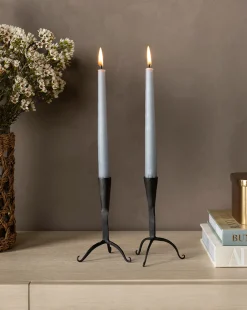 Light Gray Taper Candles (Set of 12)|Yummi Candles