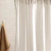 Lillian Shower Curtain with Striped Ties|Renuka Inc. Clearance