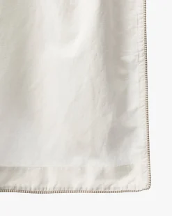 Lillian Shower Curtain with Striped Ties|Renuka Inc. Clearance