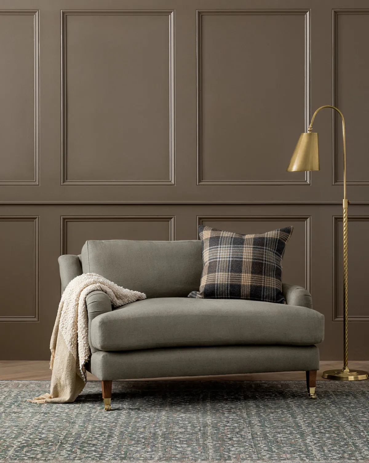 Lucille English Roll Arm Chair and a Half|Community Discount