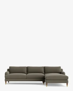 Lucille English Roll Arm Right Chaise Sectional 107"|Community New
