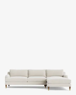 Lucille English Roll Arm Right Chaise Sectional 107
