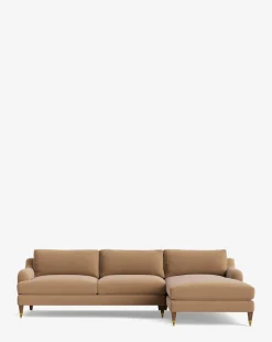 Lucille English Roll Arm Right Chaise Sectional 107