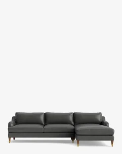Lucille English Roll Arm Right Chaise Sectional 107