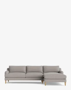Lucille English Roll Arm Right Chaise Sectional 107