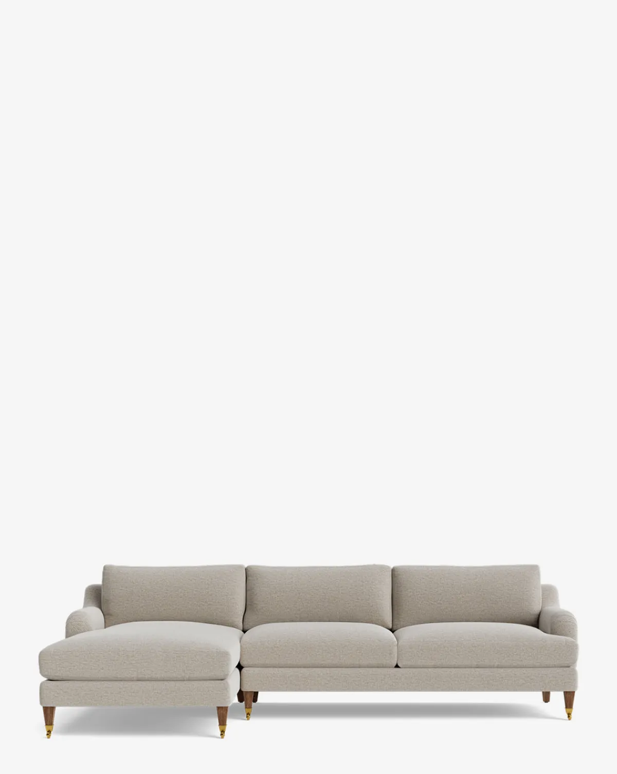 Lucille English Roll Arm Left Chaise Sectional 107"|Community Discount