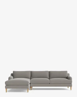 Lucille English Roll Arm Left Chaise Sectional 107