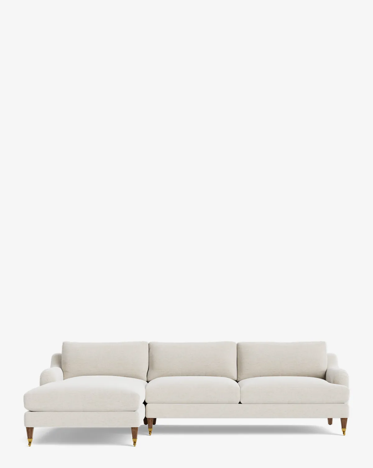 Lucille English Roll Arm Left Chaise Sectional 107"|Community Discount