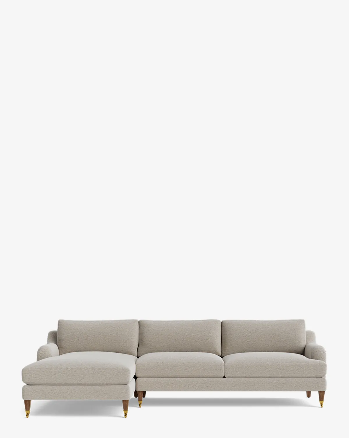 Lucille English Roll Arm Left Chaise Sectional 107"|Community Discount