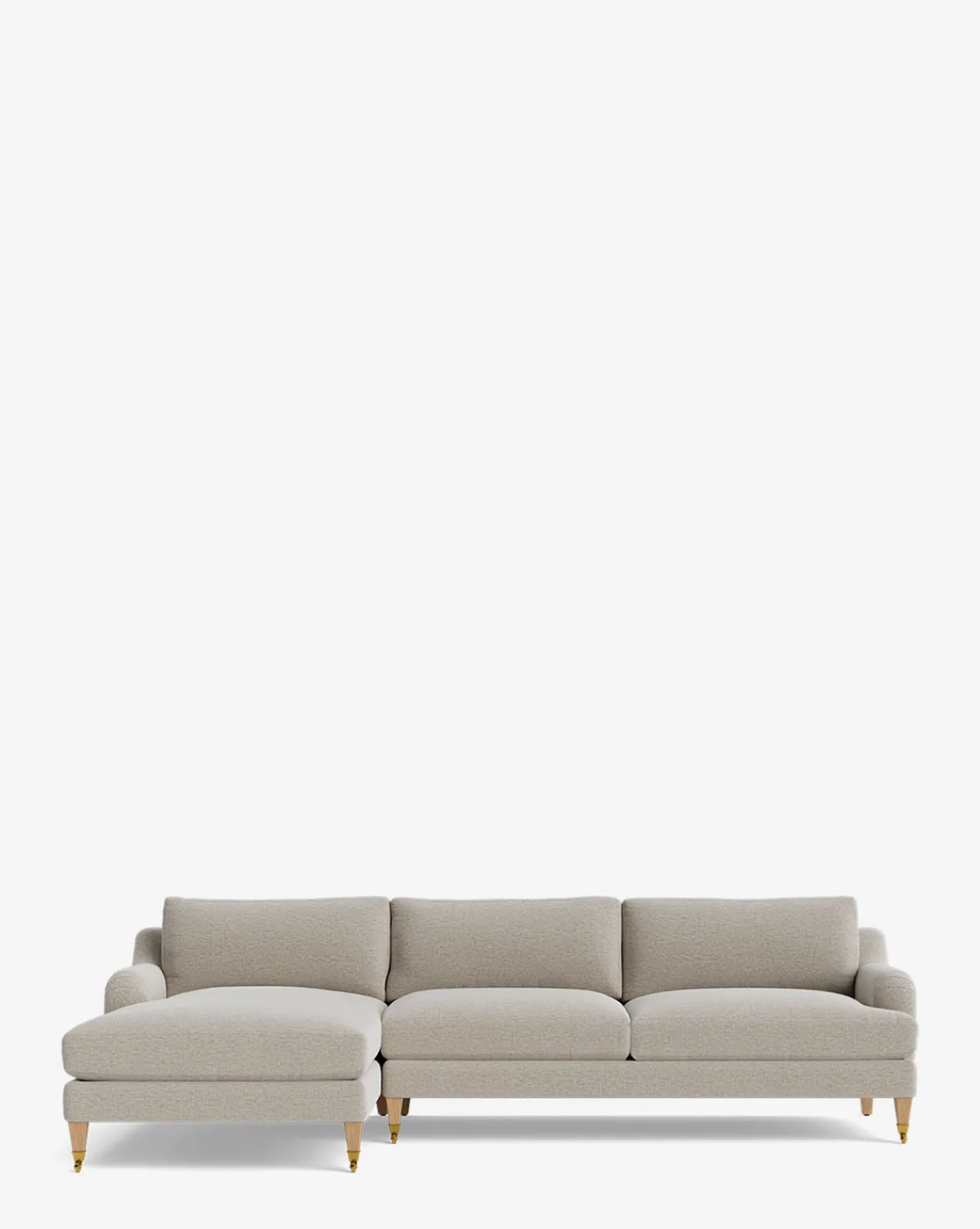 Lucille English Roll Arm Left Chaise Sectional 107"|Community Discount