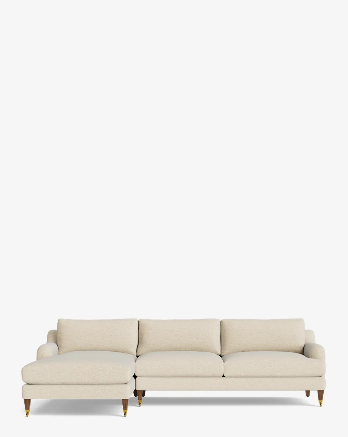 Lucille English Roll Arm Left Chaise Sectional 107"|Community Discount