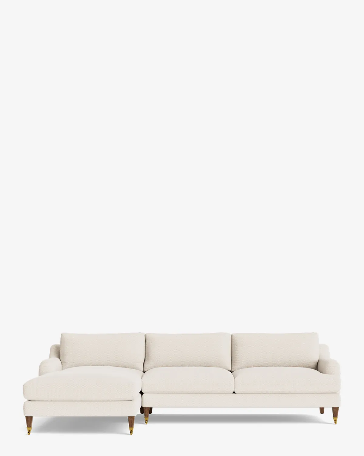 Lucille English Roll Arm Left Chaise Sectional 107"|Community Discount
